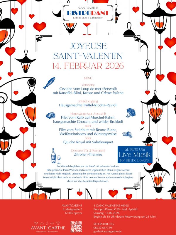 Valentinstag im Bistrorant AvantGarthe
